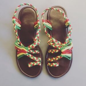 Colorful Braided Sandals